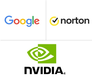 Logo Image of Google, Norton and NVIDIA Company