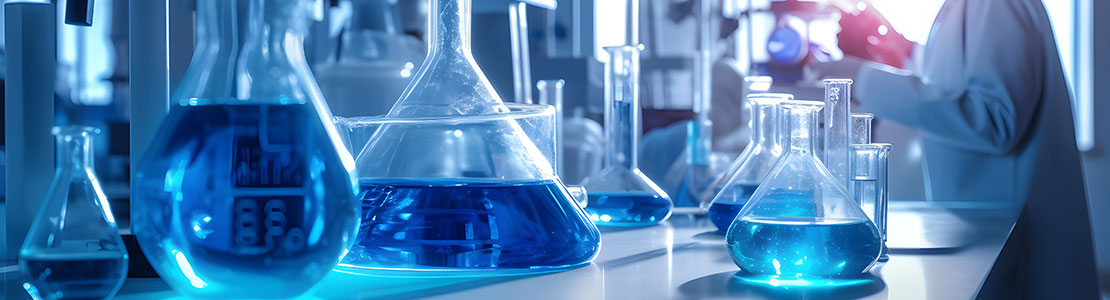 lab assistant with test tubes in the lab