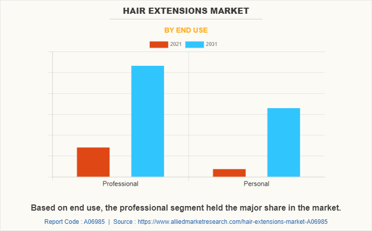 Hair Extensions Market by End Use