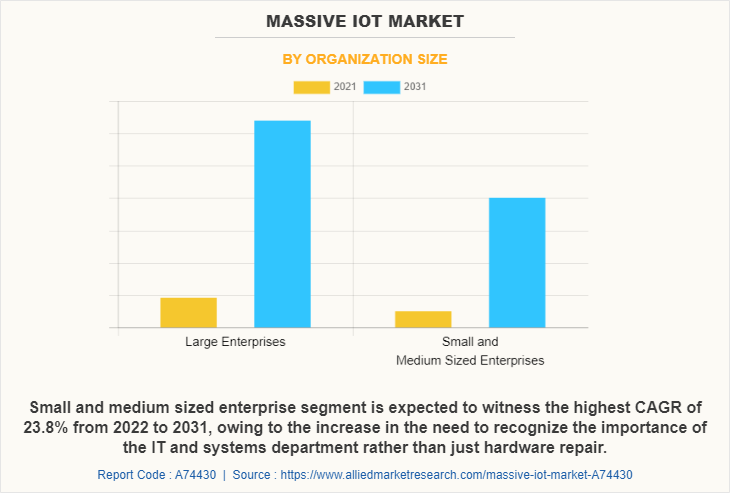 Massive IoT Market by Organization Size