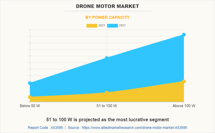 Drone Motor Market by Power Capacity