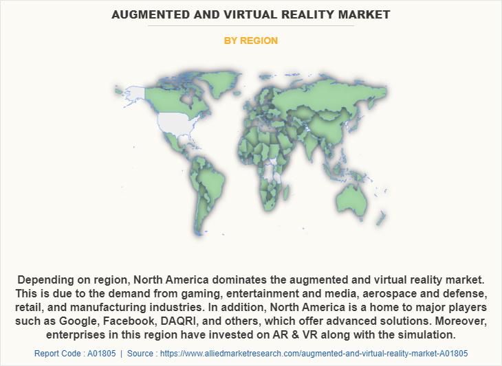Augmented and Virtual Reality Market by Region