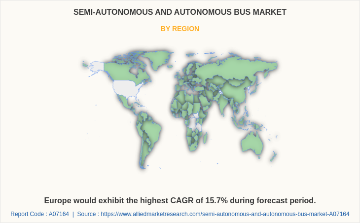 Semi-Autonomous & Autonomous Bus Market by Region