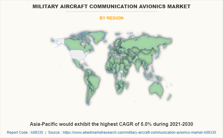 Military aircraft communication avionics Market by Region