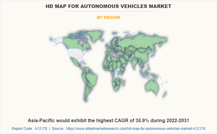 HD Map for Autonomous Vehicles Market by Region