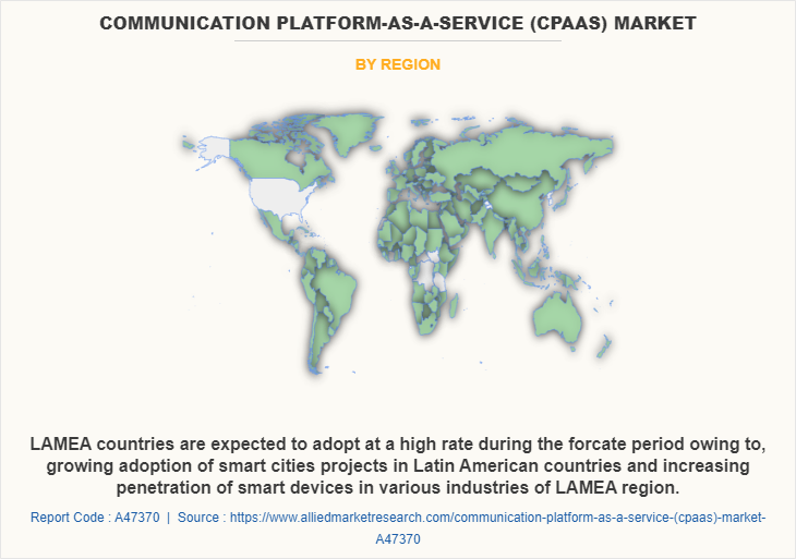 Communication Platform-as-a-Service (CPaaS) Market by Region