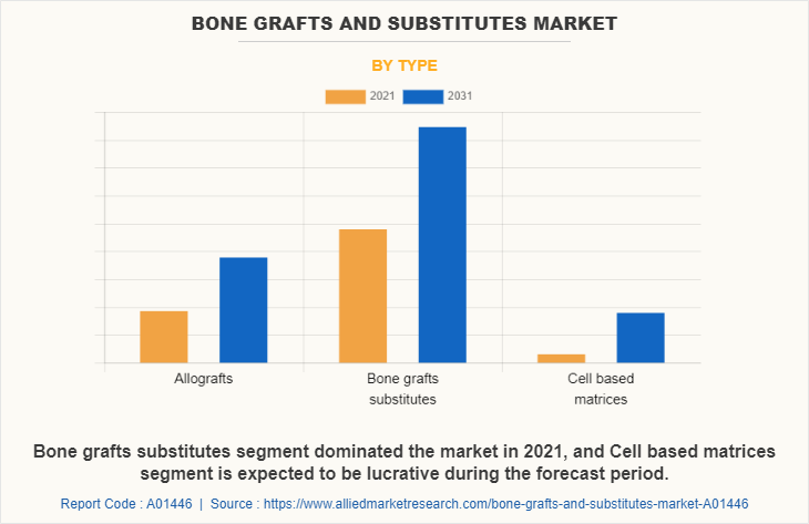 Bone Grafts and Substitutes Market by Type