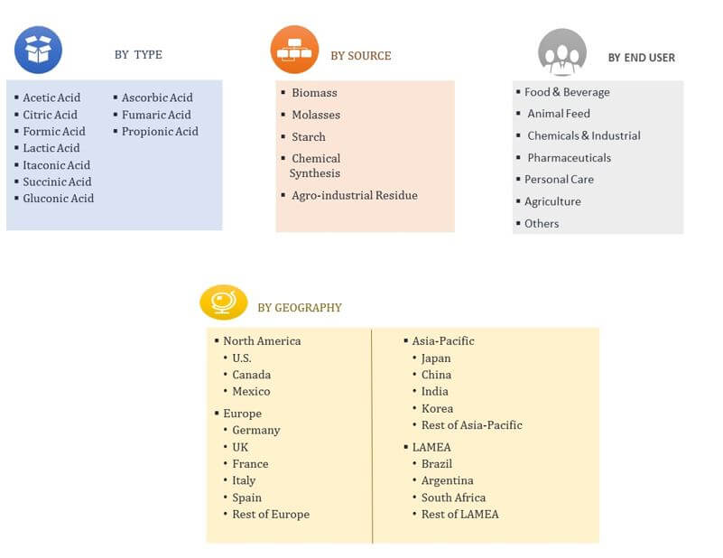 Organic Acids Market segmentation