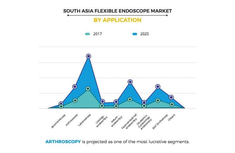 South Asia flexible endoscope market by application